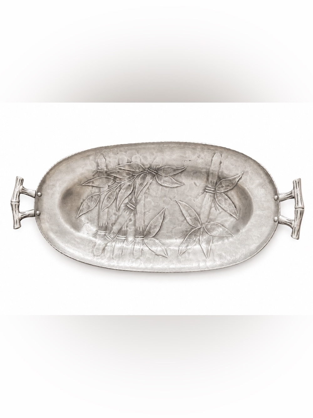 Vintage Everlast "Bali Bamboo" Tray Hand-Forged Aluminum #B41. 1940s-50s